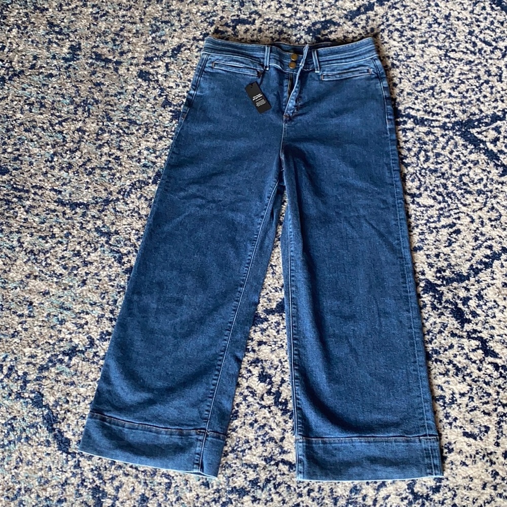 High-rise, wide-leg Ann Taylor jeans